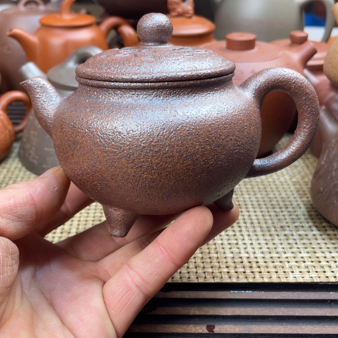 茶壶紫砂高温还原烧大彬如意壶手工制作