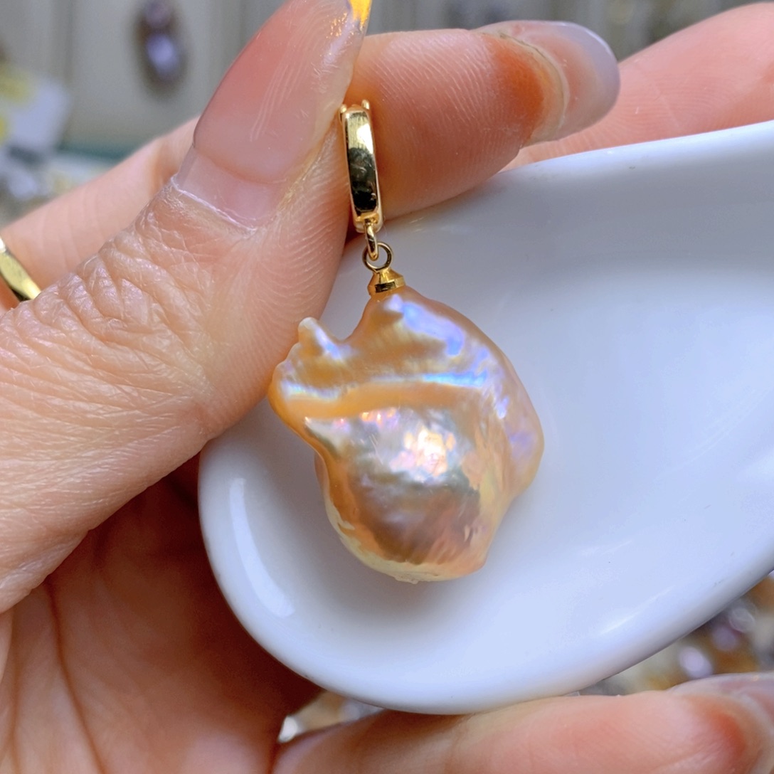 淡水珍珠吊坠合金