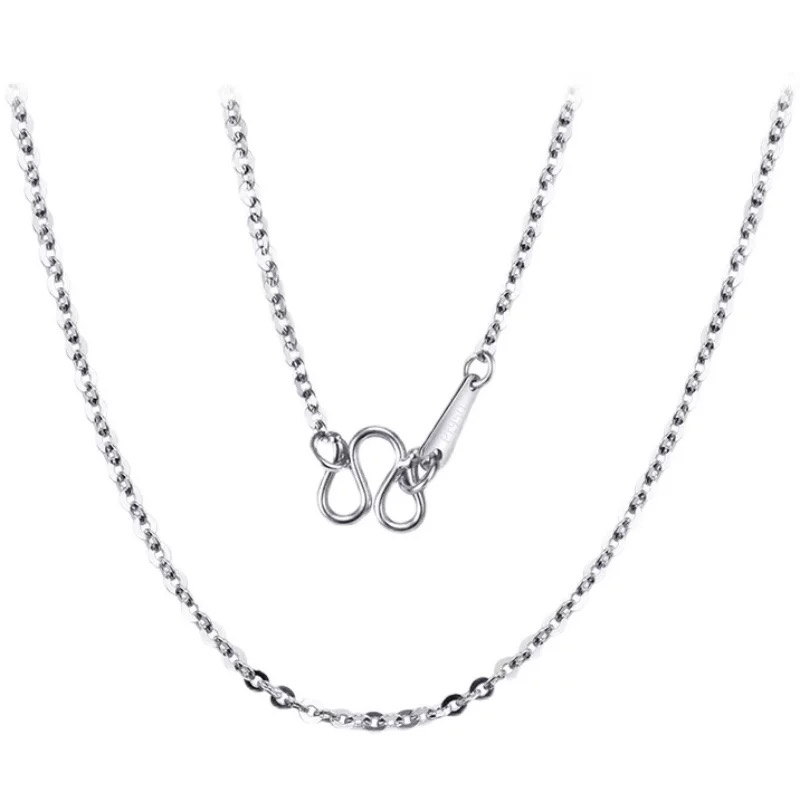 铂金PT950铂金O字素链时尚百搭经典款女款简约基础个性