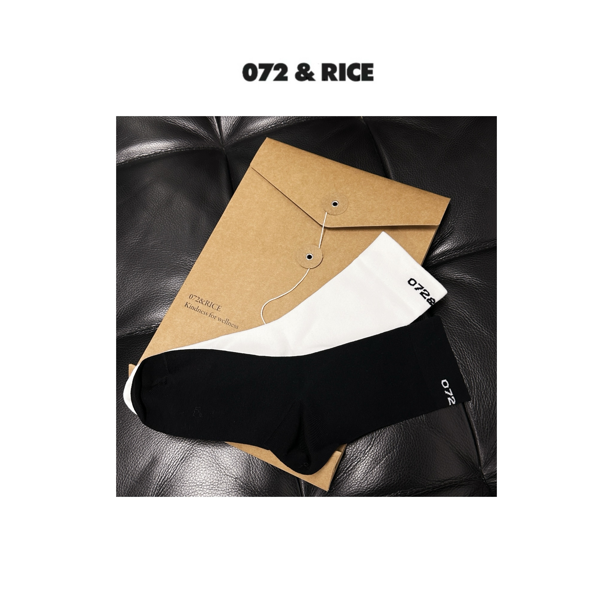 072 & RICE【舒服袜3.0】休闲百搭透气中筒袜 FD1095