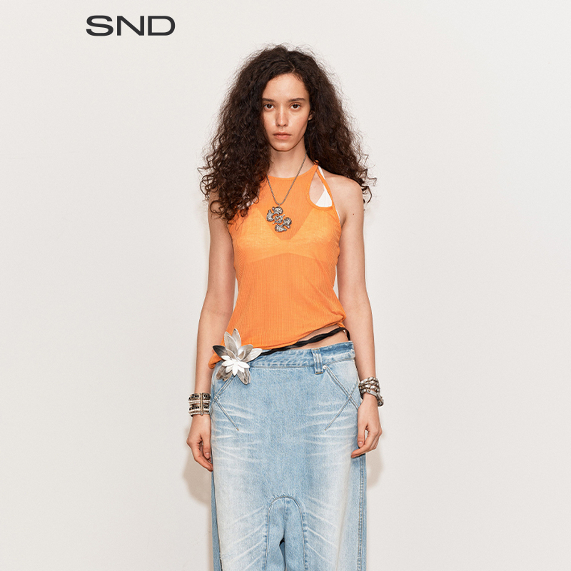 【MEDIUM WELL 设计师品牌】SND SS25 流苏系带吊带