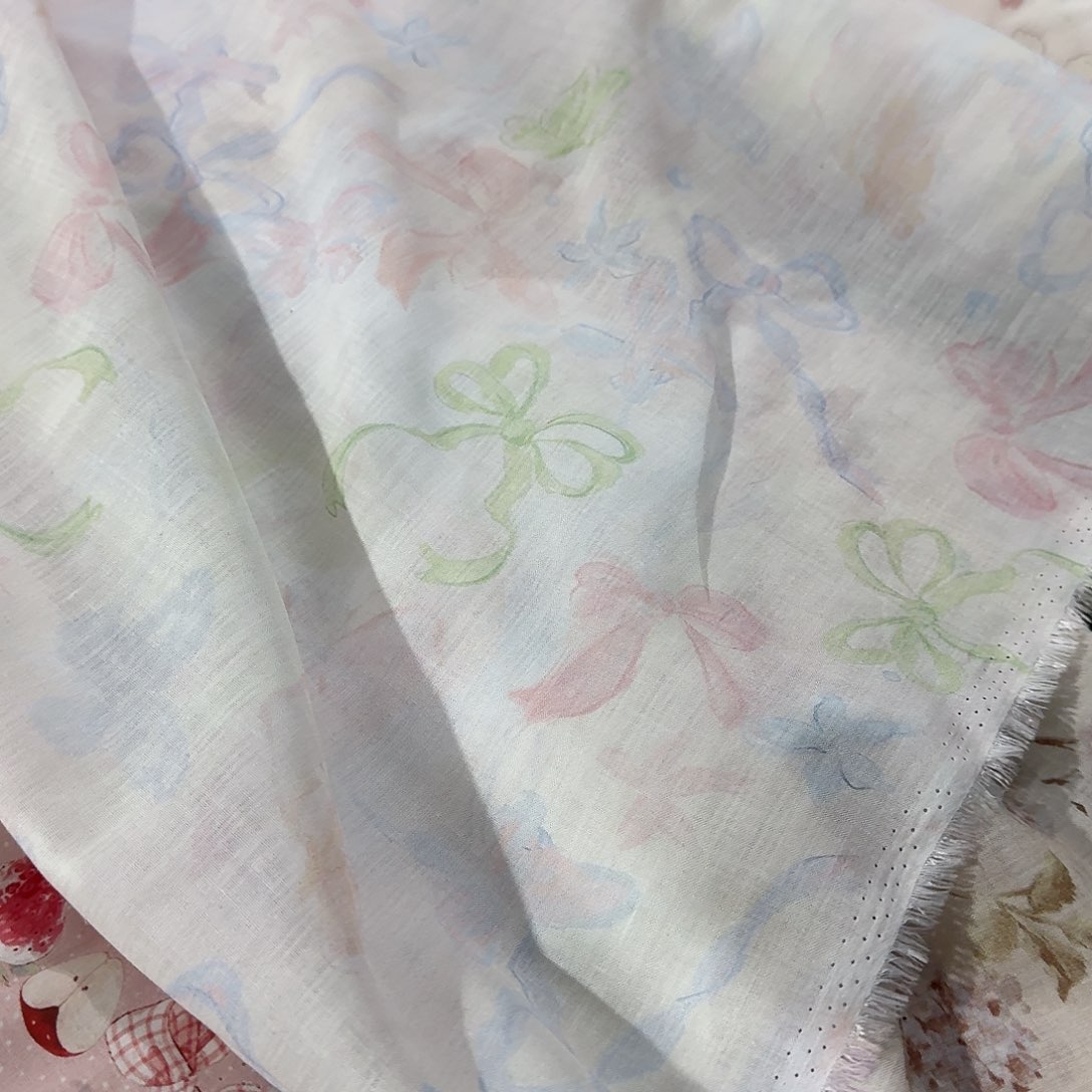 一米价纯棉巴里纱1.4米宽果子布艺D区地卷