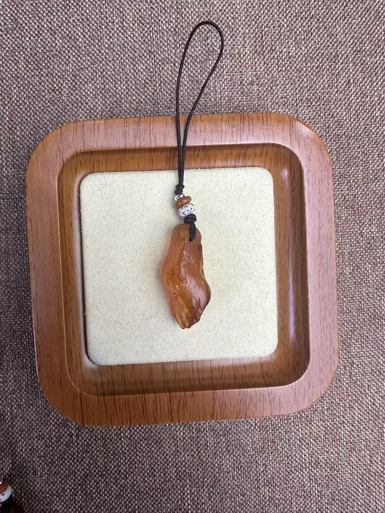 天然原矿琥珀蜜蜡随行手机挂