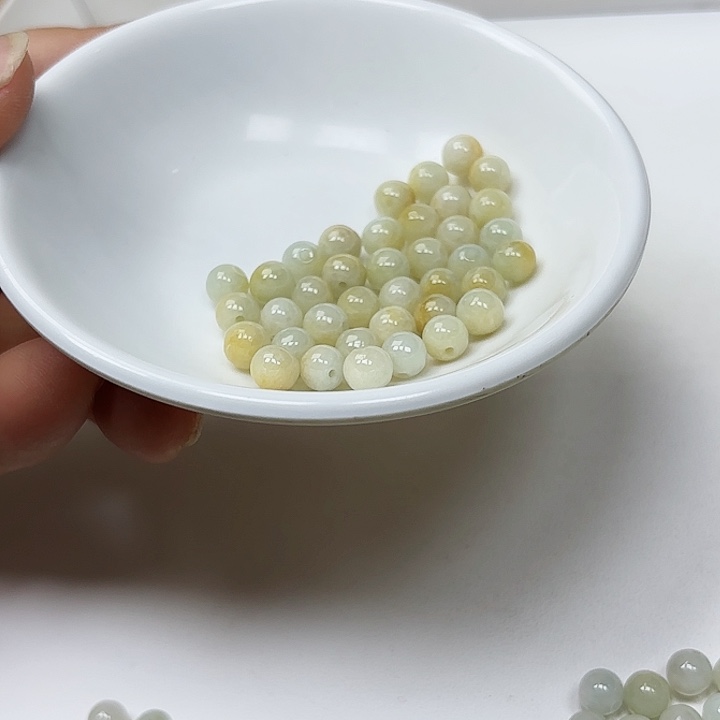 翡翠手链未镶嵌散珠35+3颗卡6