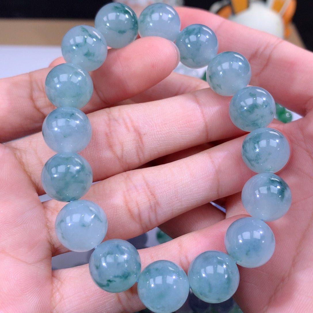 翡翠手链未镶嵌卡13m m