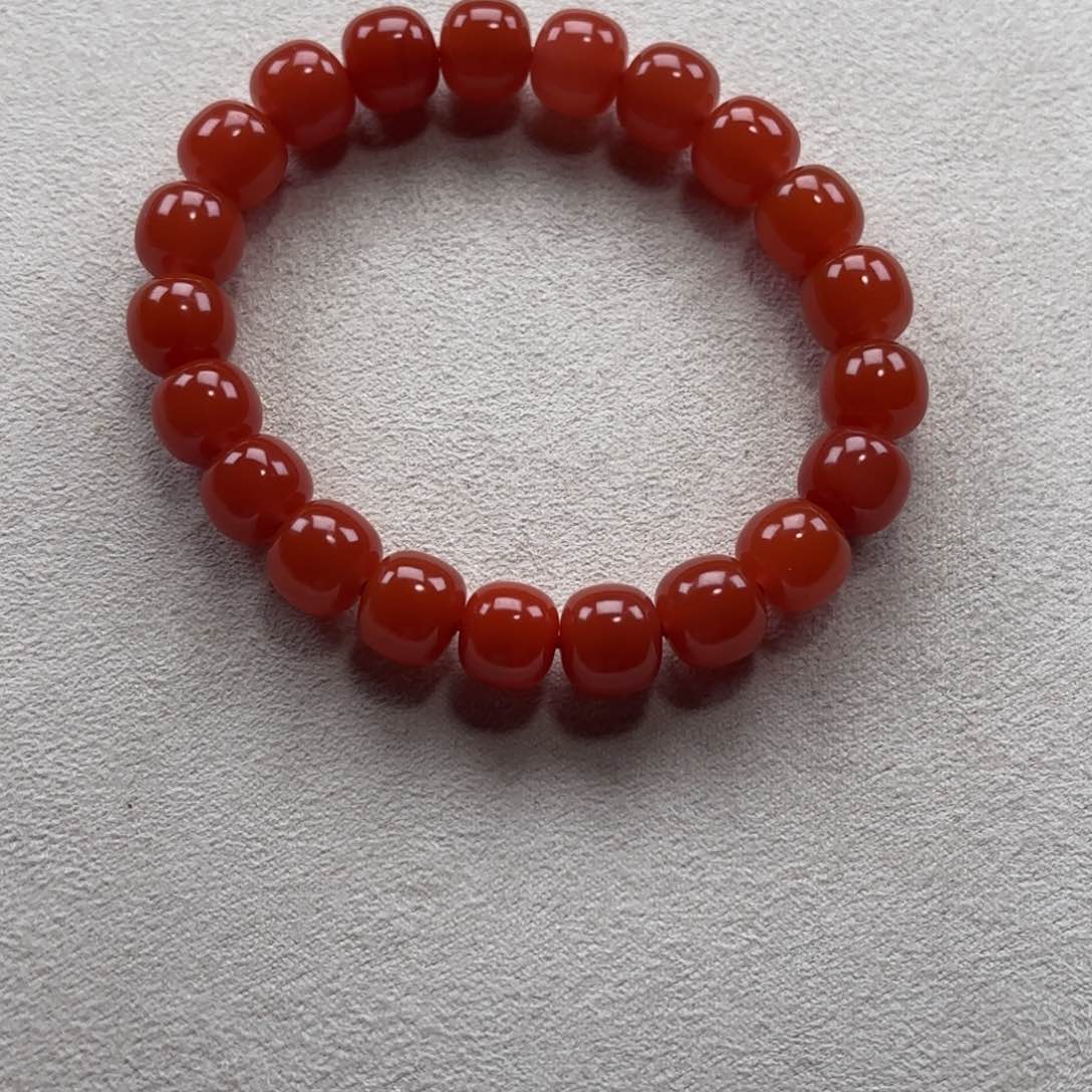 南红玛瑙10➕手串未镶嵌金*米