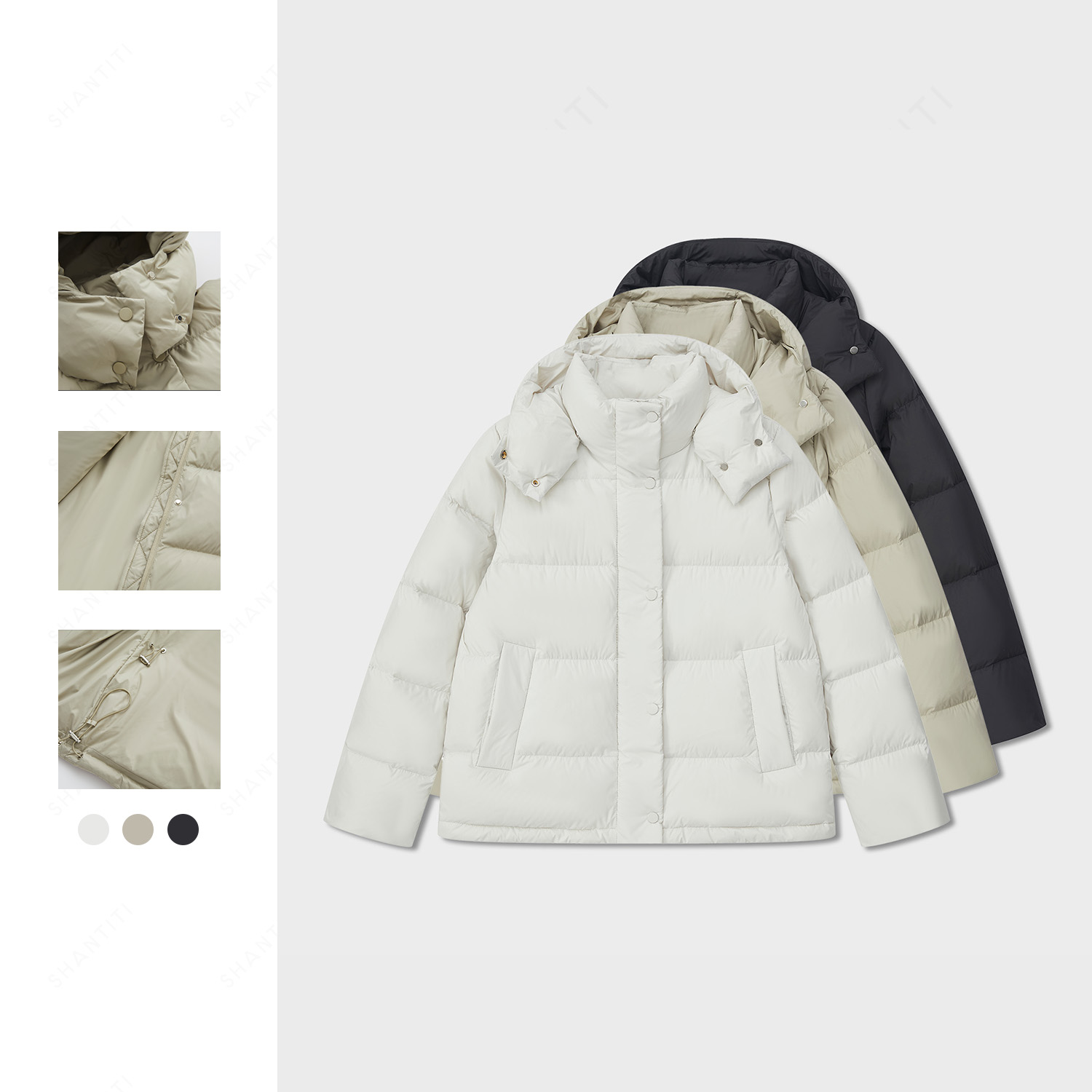 『lu同款五格泡芙』杜邦三防可溯源鸭绒羽绒服 冬季保暖好羽绒