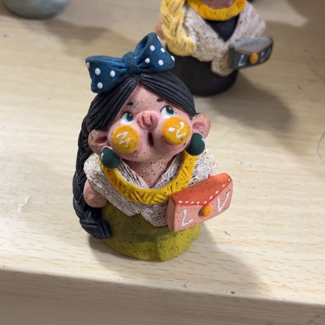 泥塑古镇炻陶花盆