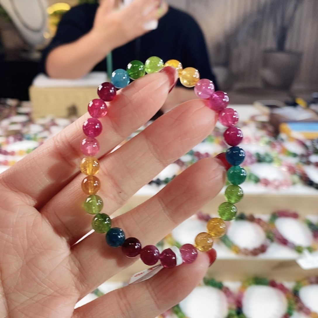 碧玺手串未镶嵌G2615065单圈颜色微差