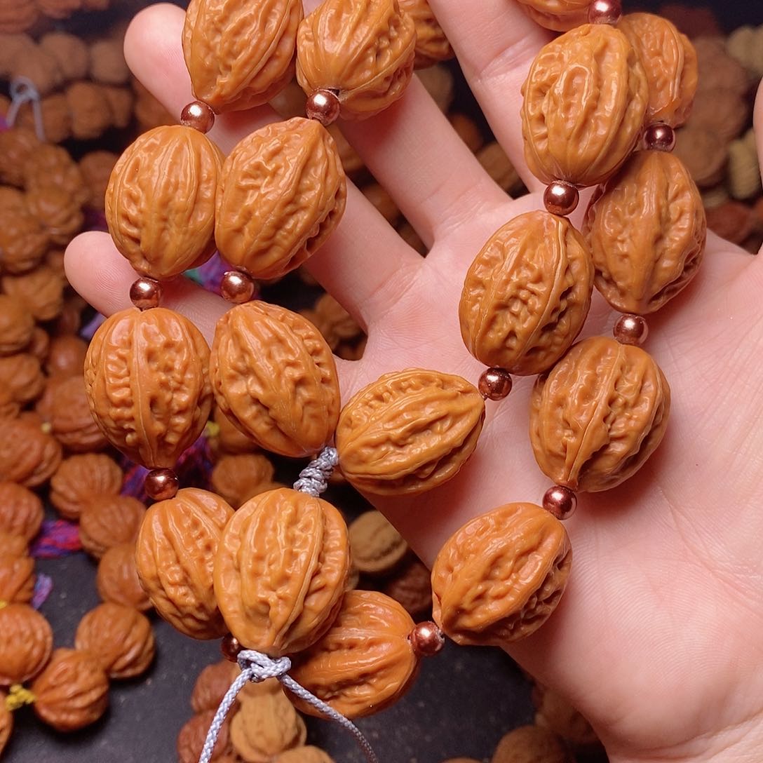 【闪购商品】文玩核桃吊坠漂*生柳叶八棱22