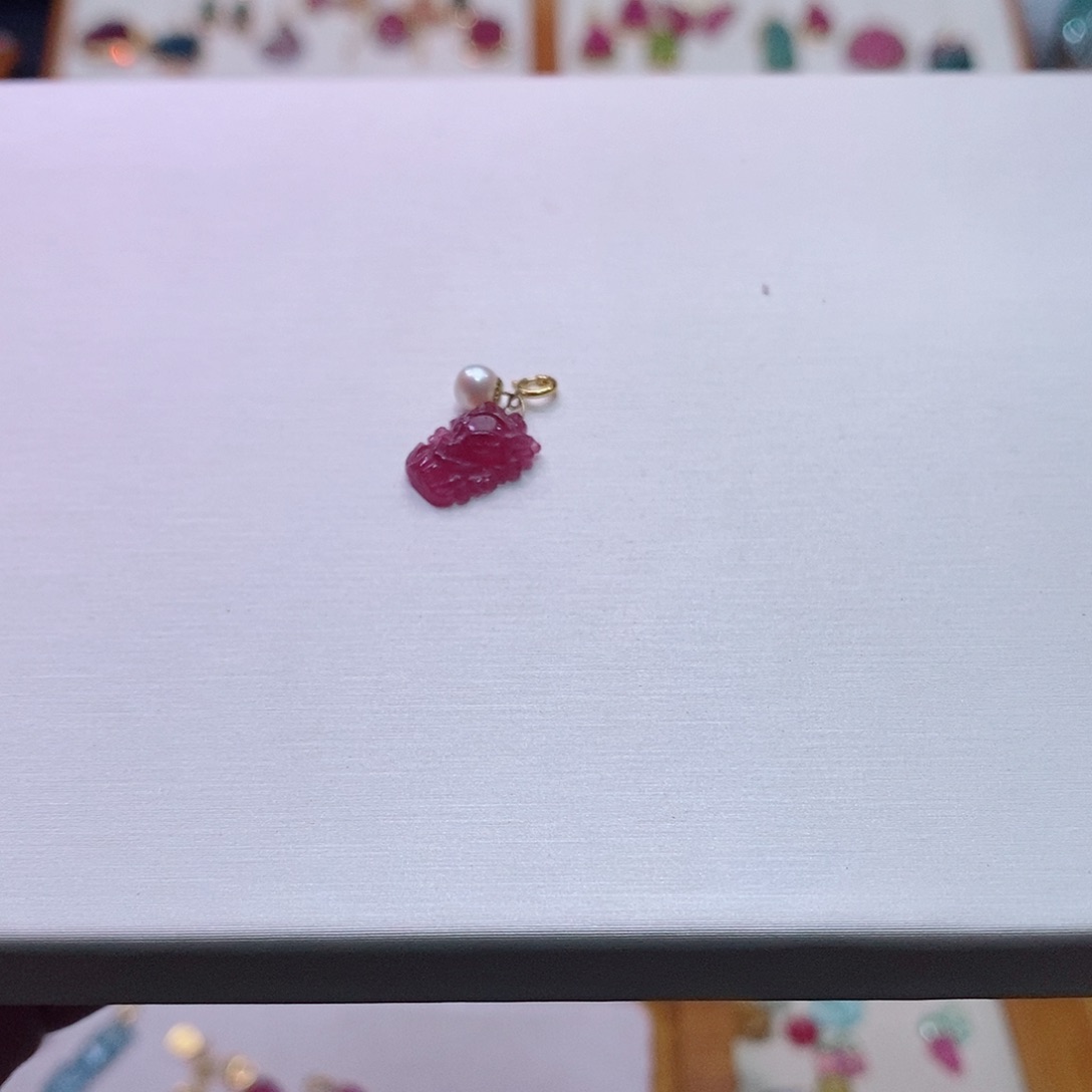 碧玺碧玺m18K金镶嵌提溜