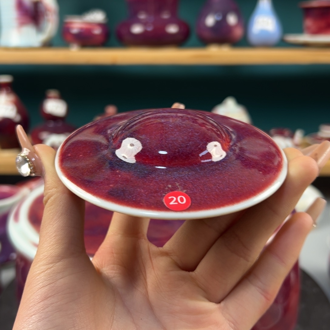 瓷片全品无暇飞碟盖置