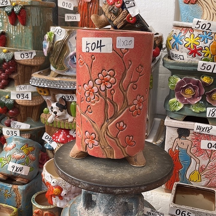 粗陶材质多肉花盆