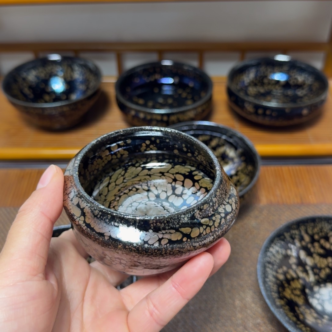 茶盏开*野建盏手工制作主人杯