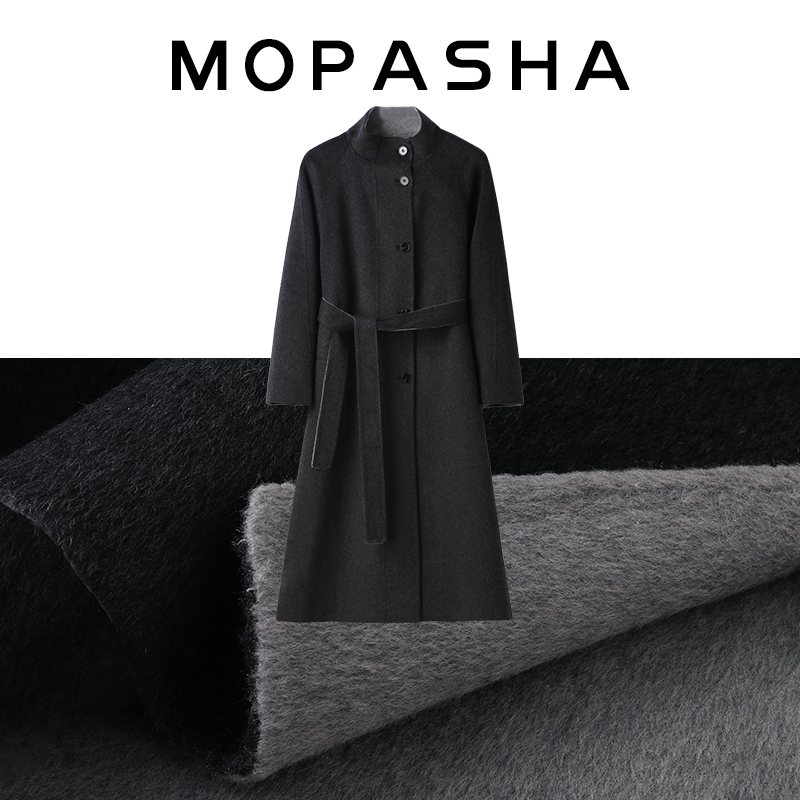 （雾云织月）2025新款秋冬长款长袖羊毛羊绒酷飒大衣