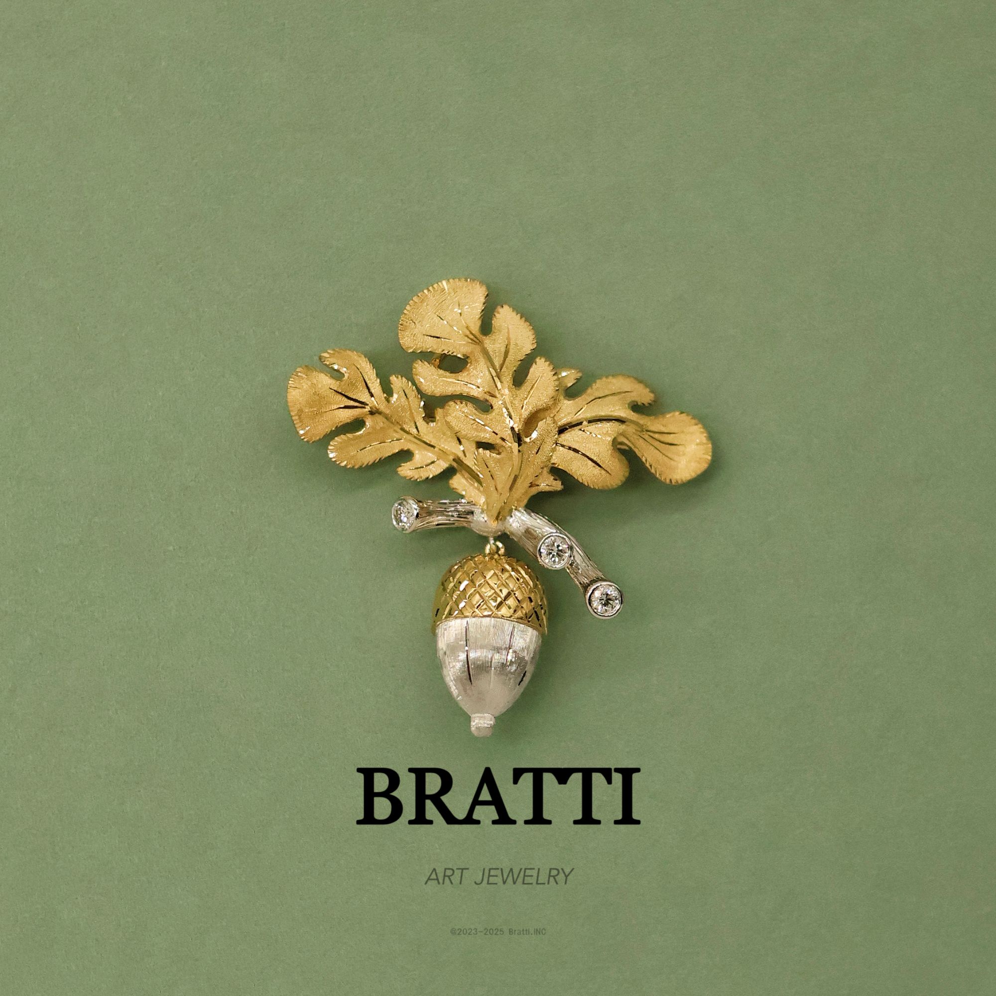 Bratti珠宝18K金“在逃公主”纯手工钻石胸针吊坠一体-KXZ250101