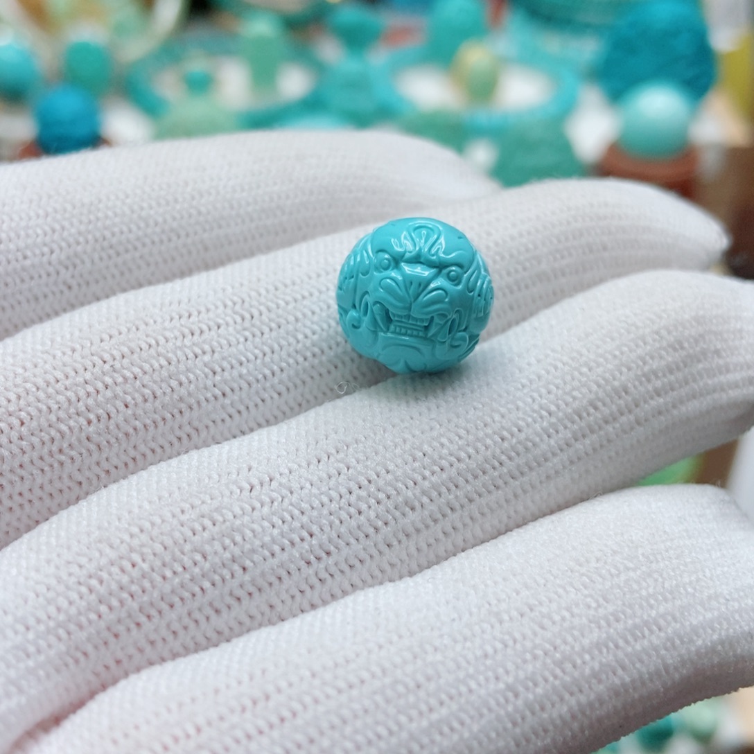 绿松石未镶嵌貔貅珠12.2m