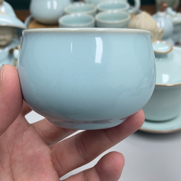 瓷斌天青色张君老师将军杯