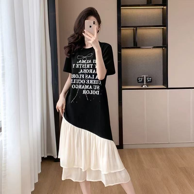 100-200(非图片款）拼接H型裙长裙连衣裙时尚中长款宽松显瘦