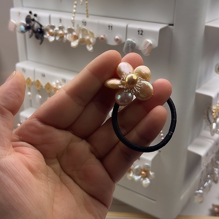 淡水珍珠发饰未镶嵌