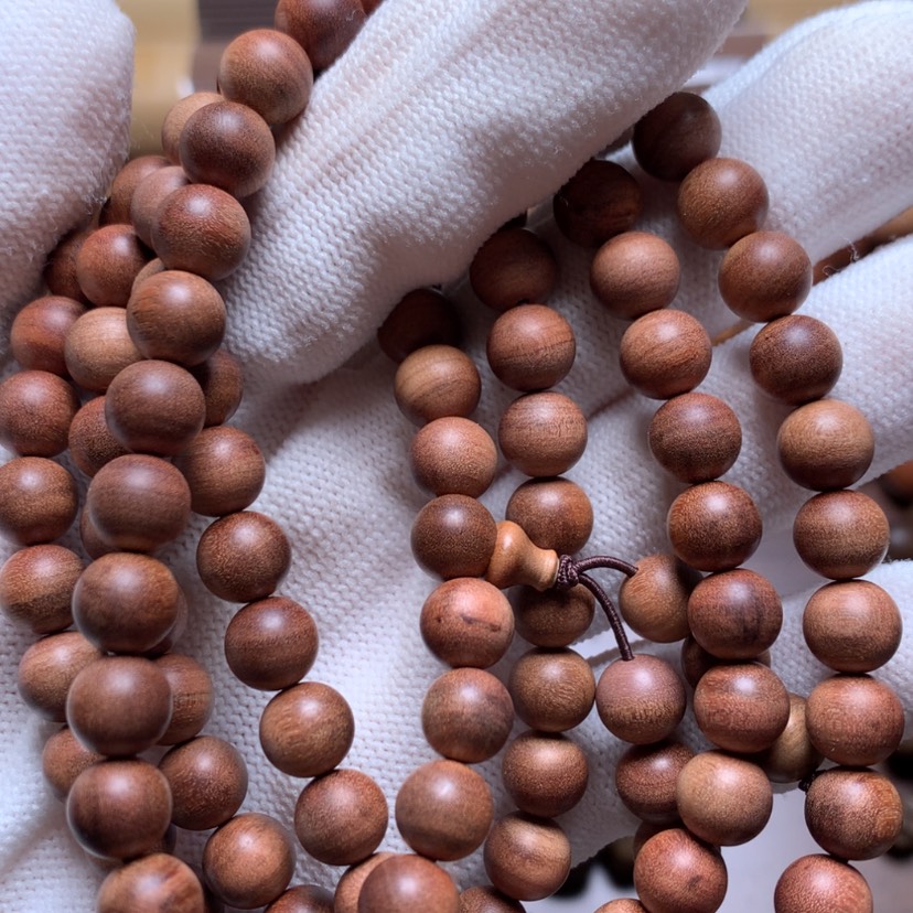 【闪购商品】檀香木手串/手链0.8*108横纹黑点处理价
