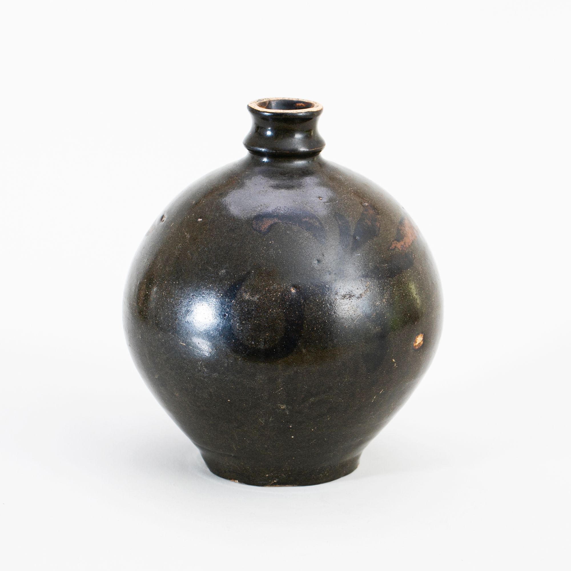 【拍卖】27、~酱釉铁锈鸟花纹吐噜瓶