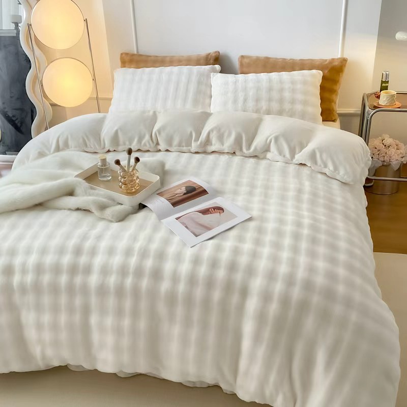 【晴美】仿兔绒单被套-灰色