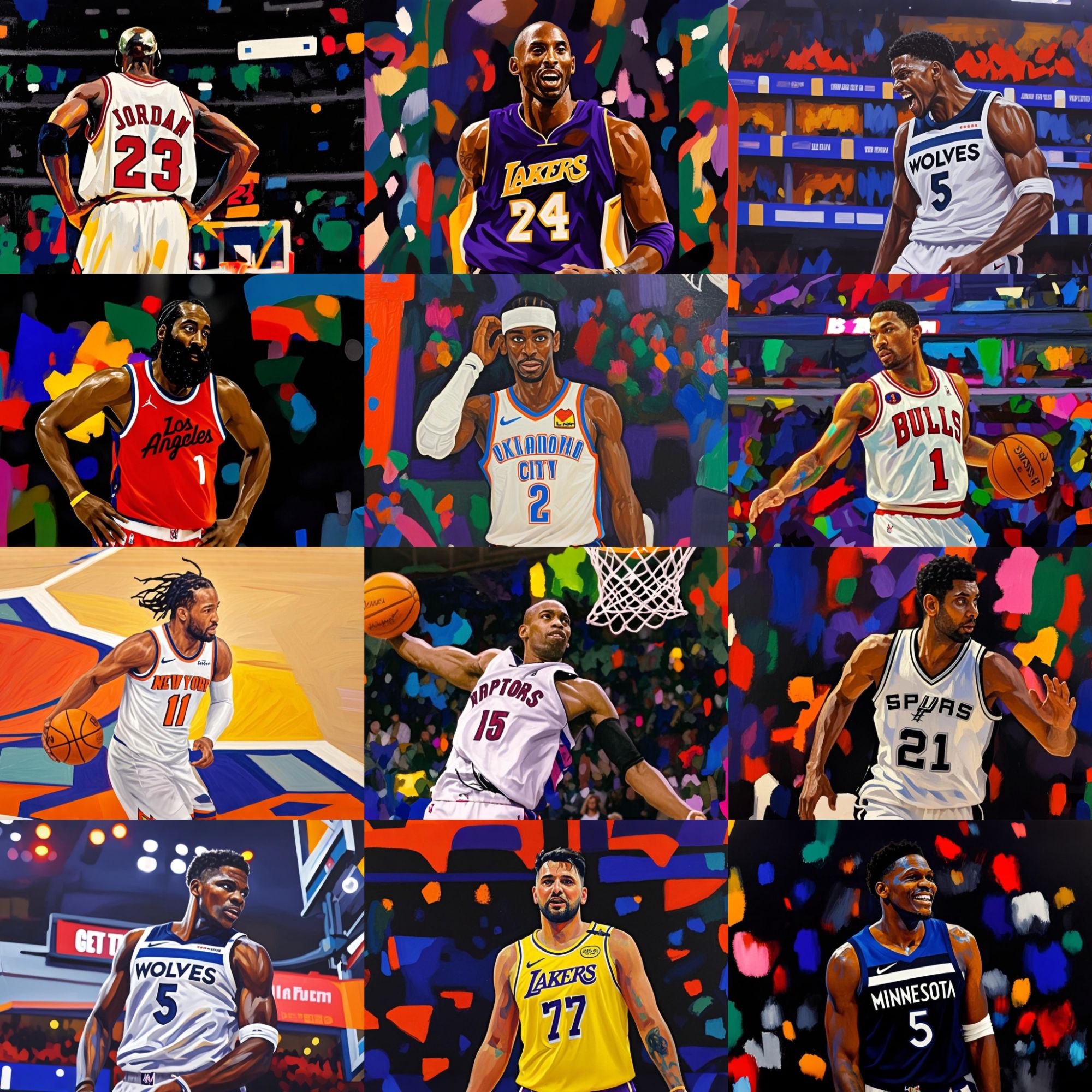 第一弹 NBA篮球油画系列球星卡收藏卡挂件钥匙扣