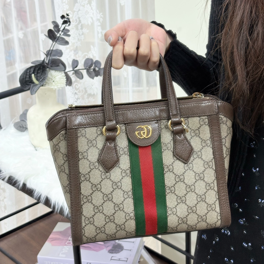 95新 GUCCI/古驰 95新经典托特包单肩包