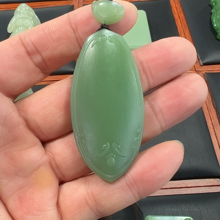 和田玉（碧玉）未镶嵌吊坠(不含链)