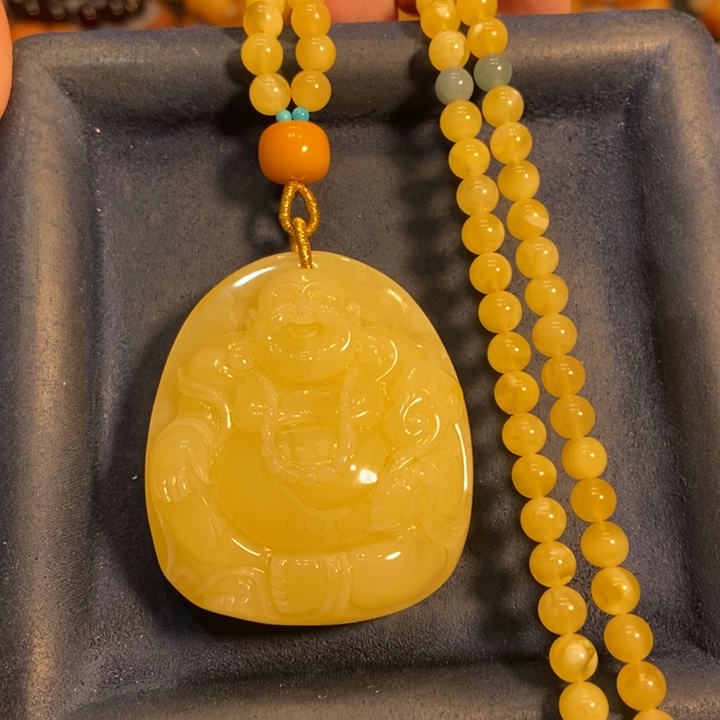 蜜蜡颈饰未镶嵌蜜蜡