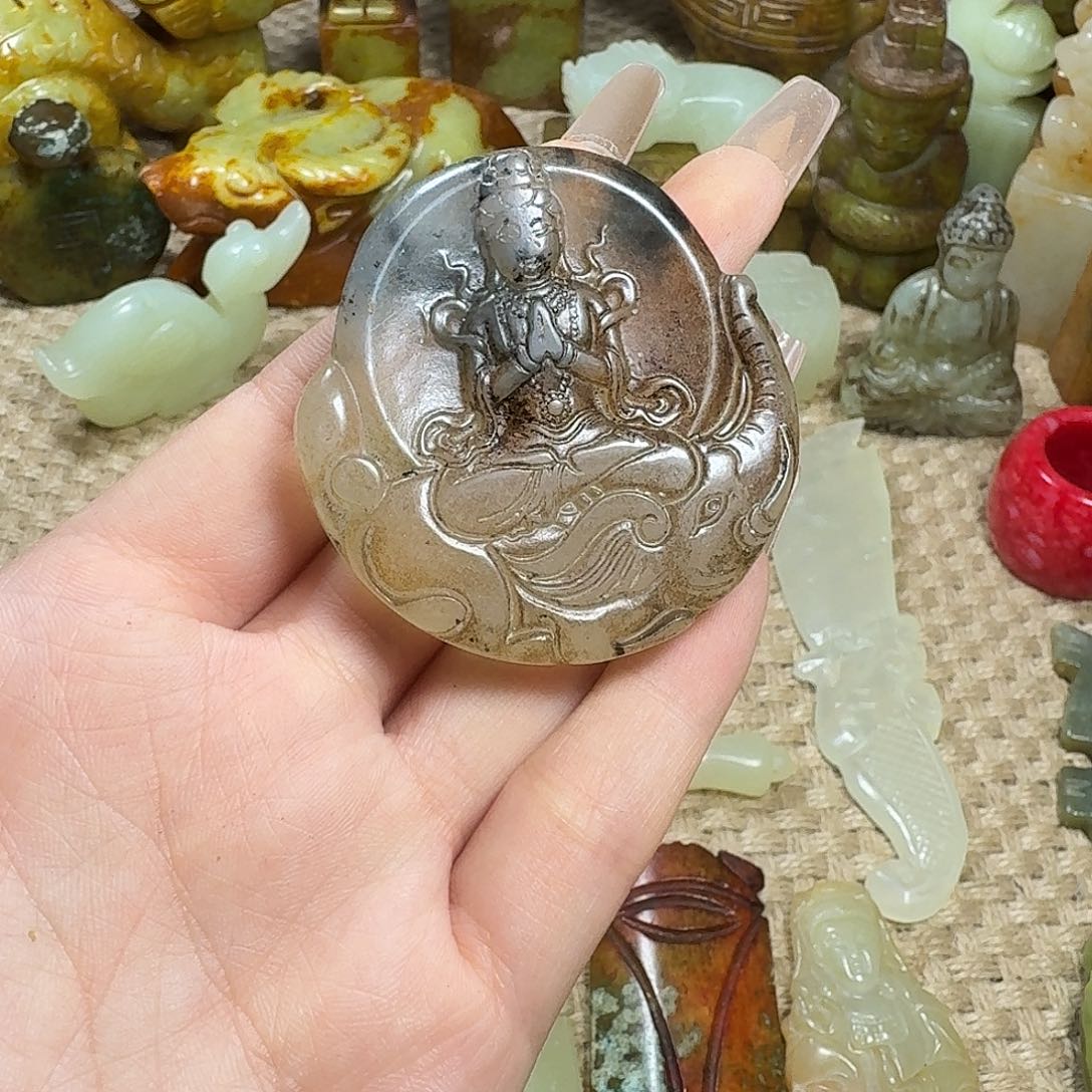 白玉菩提吊坠挂件