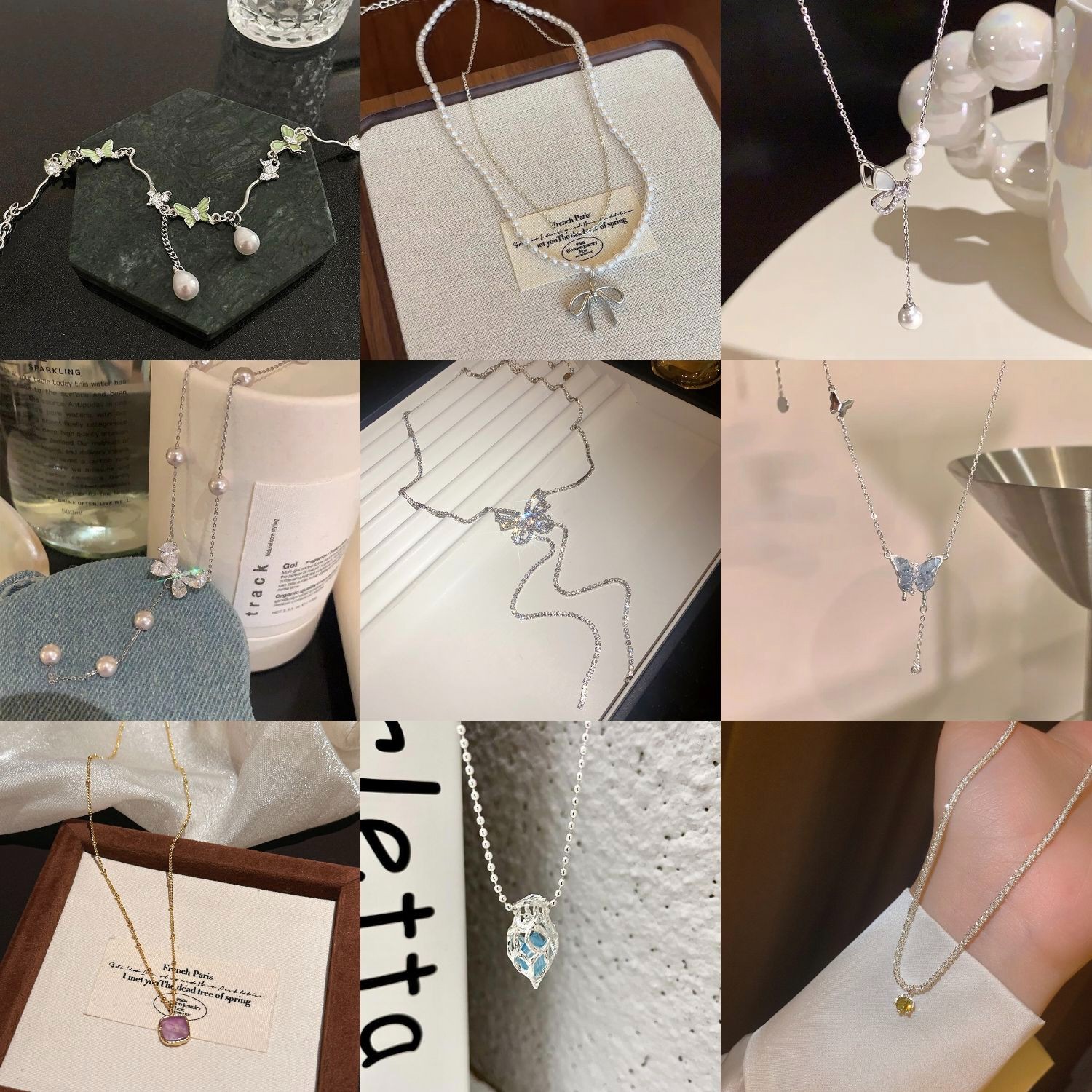 铜合金项链 精美饰品【项链手链耳钉】6选4精致百搭设计感气质时尚