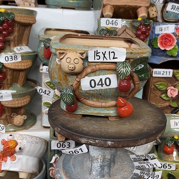 紫砂花盆粗陶材质多肉花盆