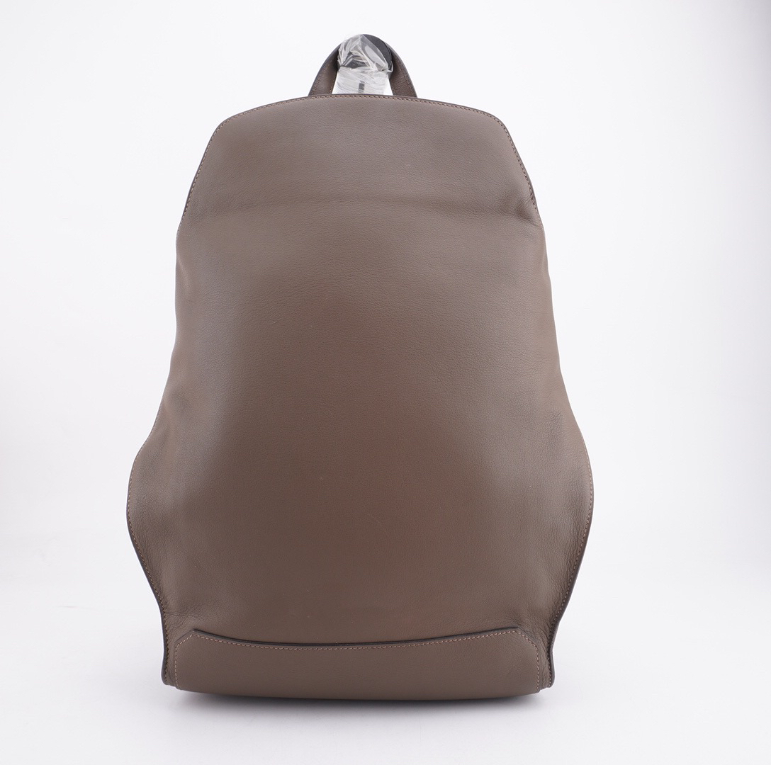 95新 Hermes/爱马仕 98新爱马仕cityback棕色牛皮双肩背包 F486