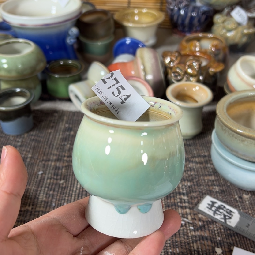 红陶景德镇手工花盆