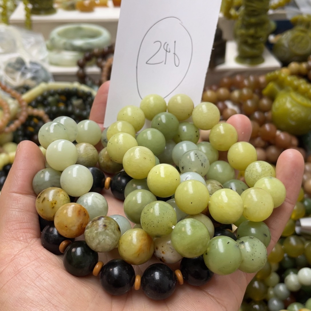 蛇纹石玉手链未镶嵌