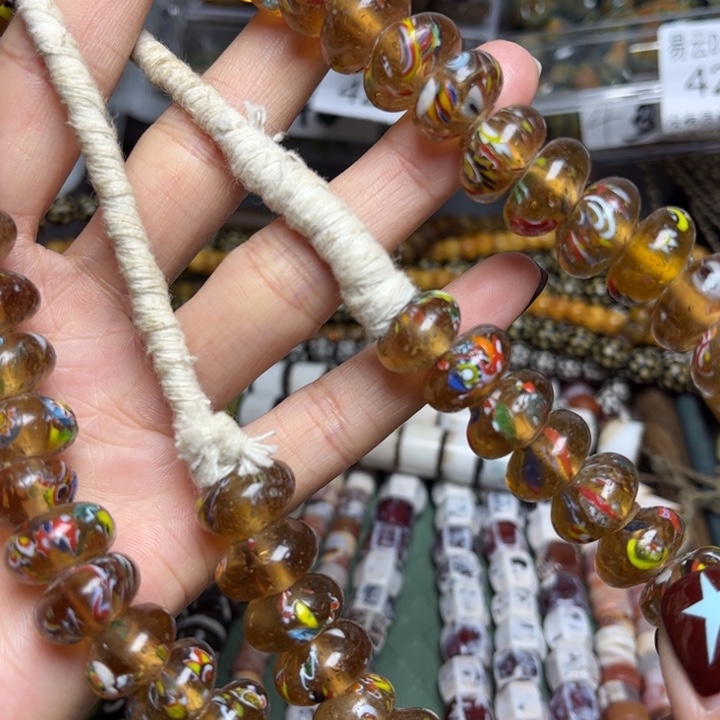 玻璃颈饰4369琉璃一条