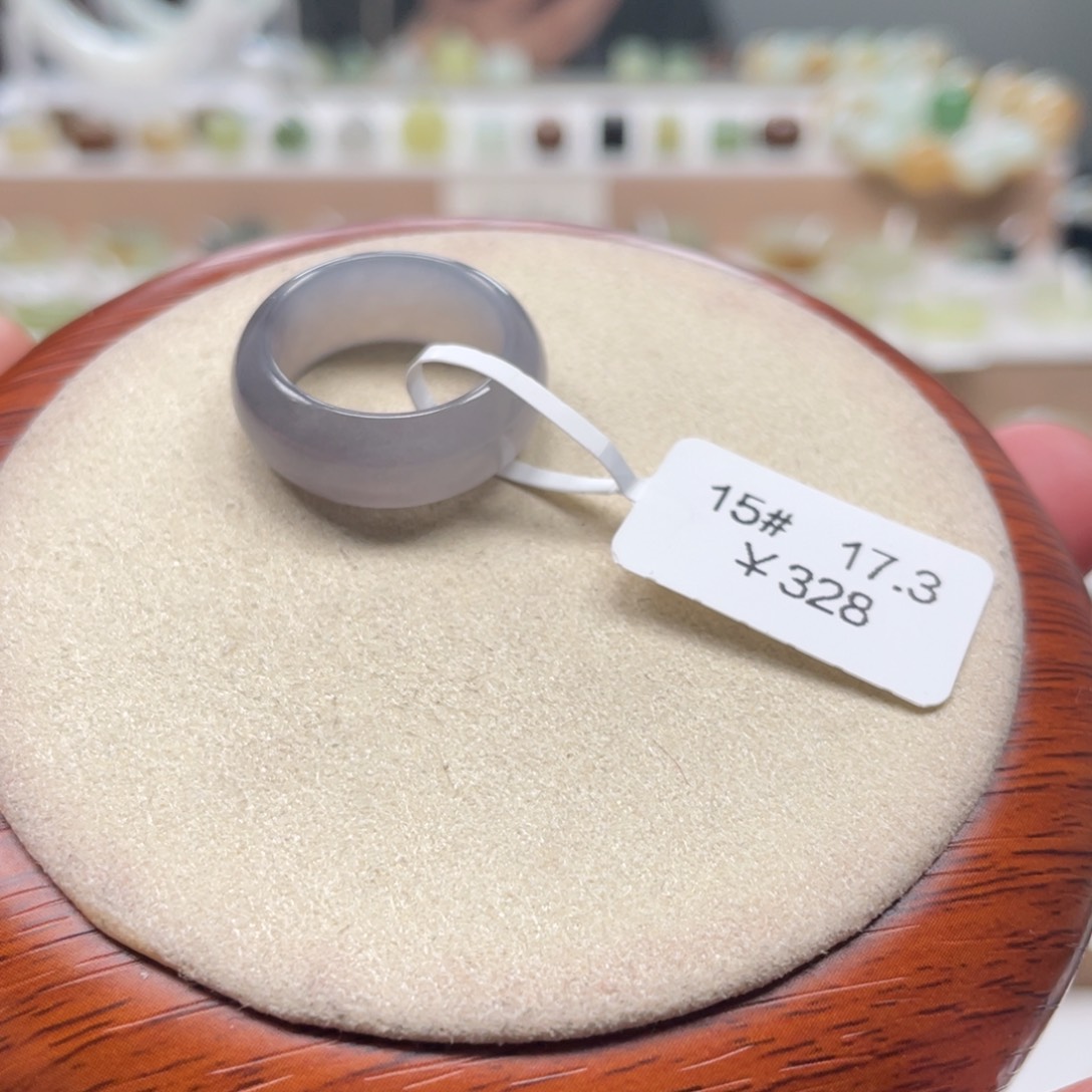 和田玉戒圈未镶嵌小**子17.3