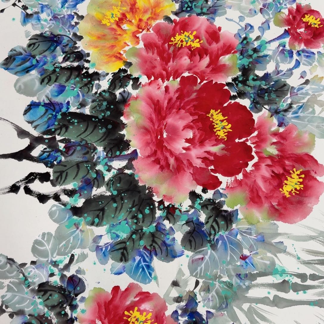 国画国画作品山水花鸟纯手绘
