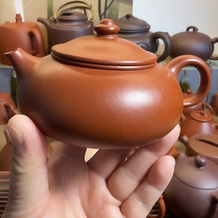 茶壶紫砂全手工朱泥180cc瑕疵