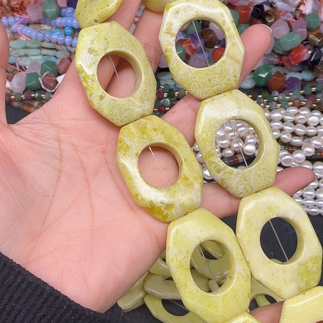 玛瑙/玉髓合金珠宝半成品岫玉24mm一条牌子