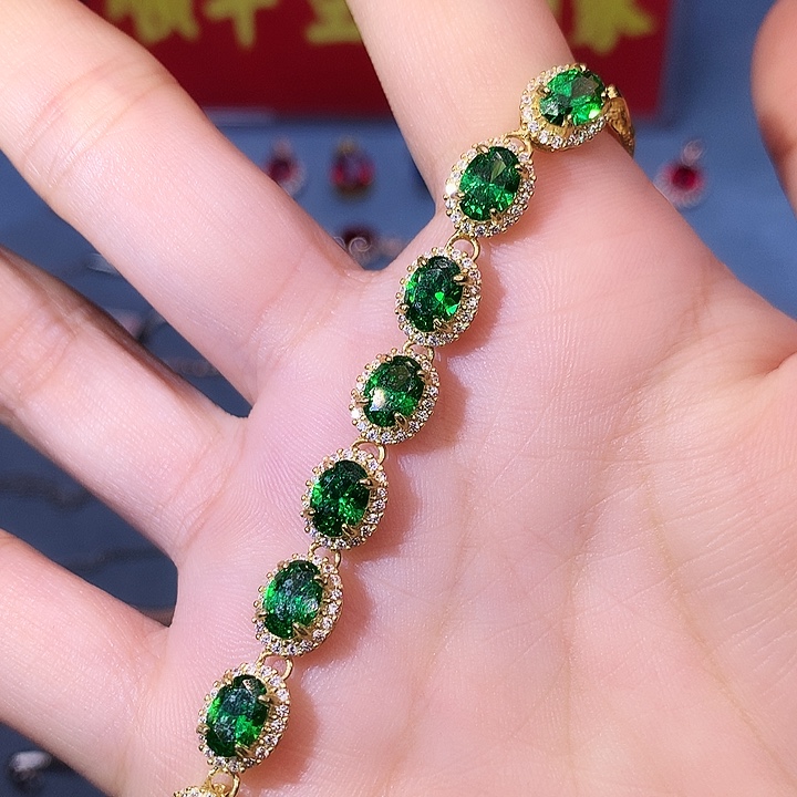 透辉石手链银S925镶嵌