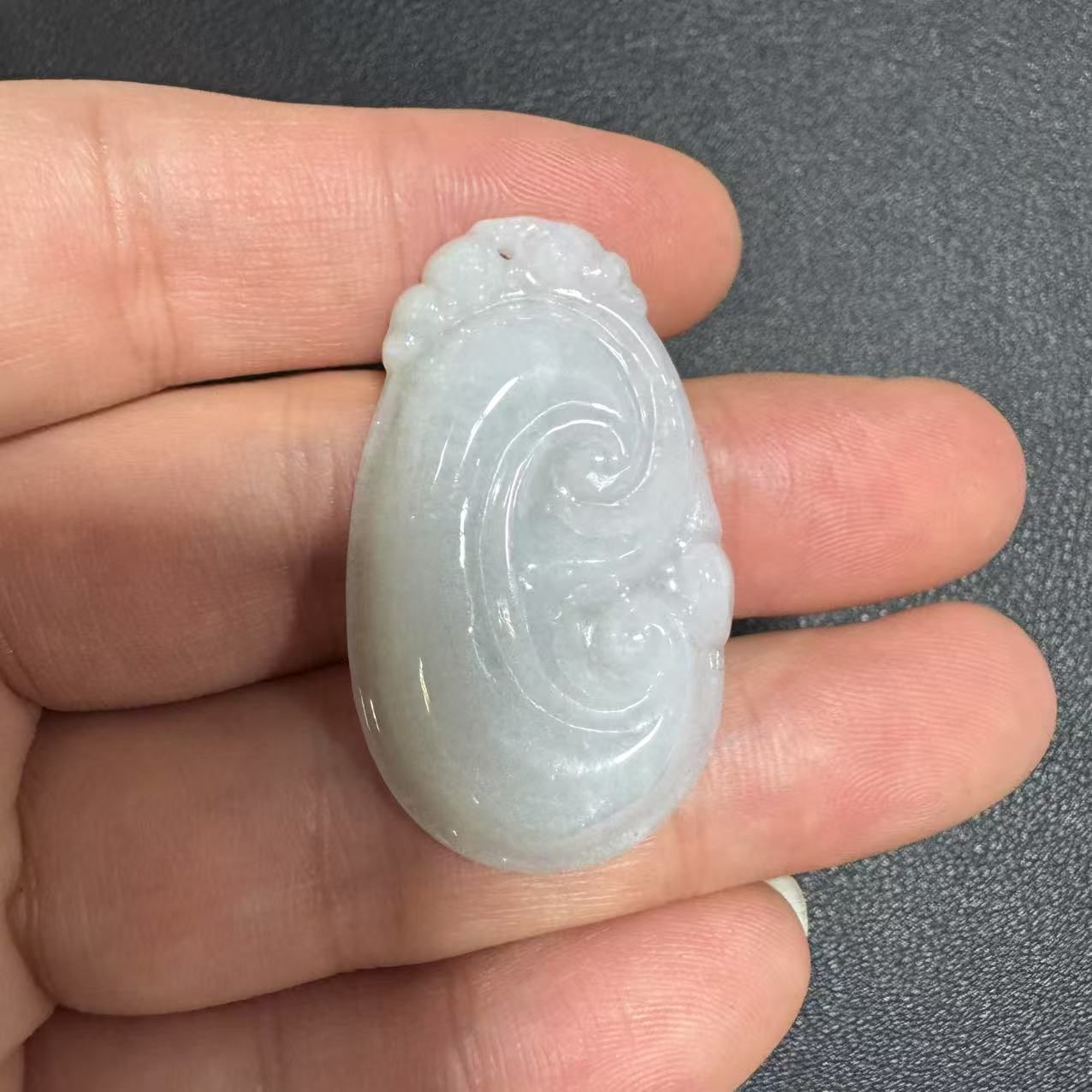 高端奢饰天然翡翠如意吊坠 F750—多样性发一件