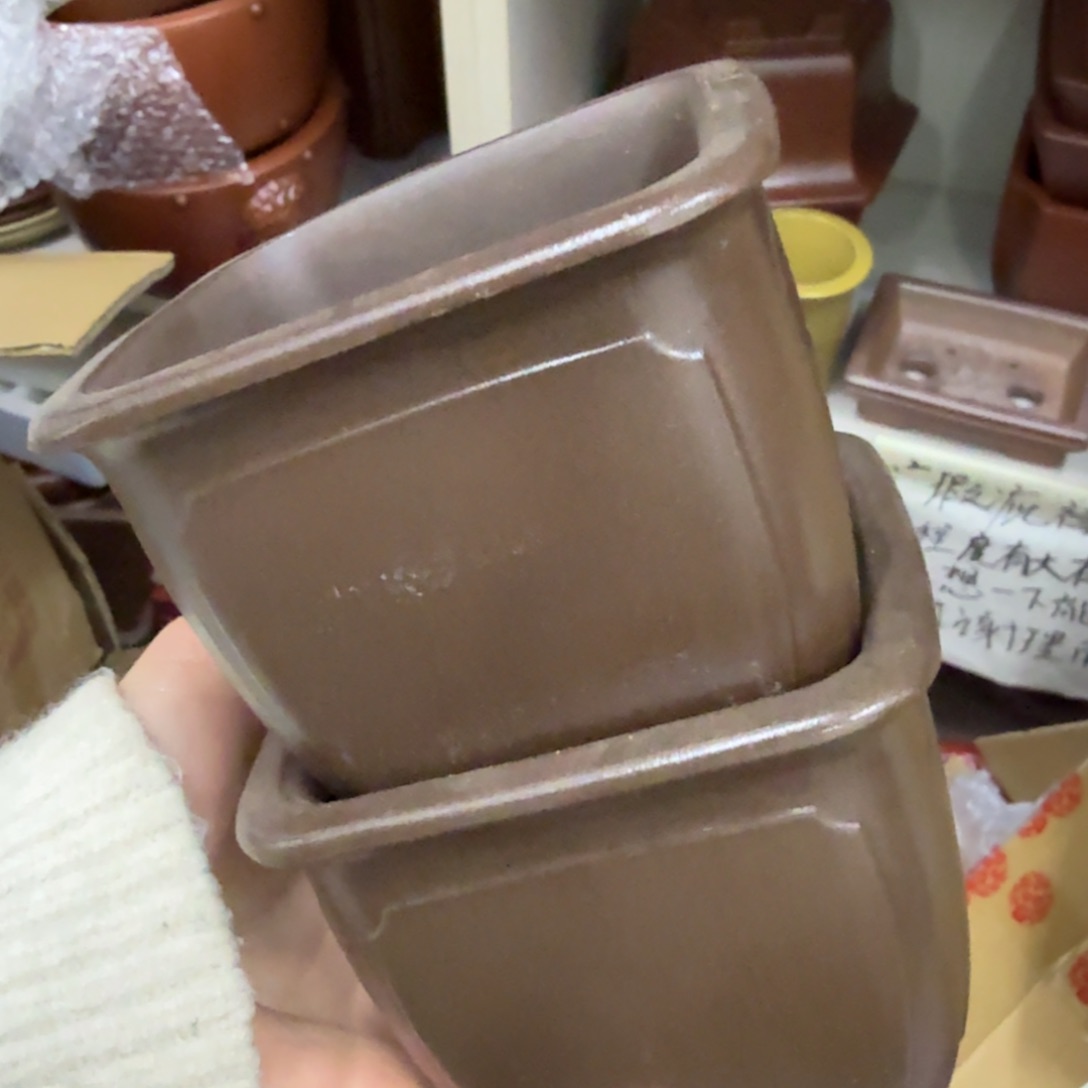 紫砂花盆8号宜兴紫砂瑕疵花盆8x8