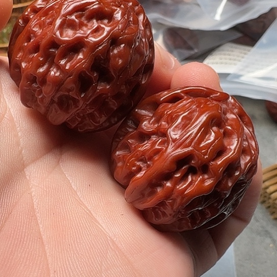 吊坠文玩核桃白狮子037