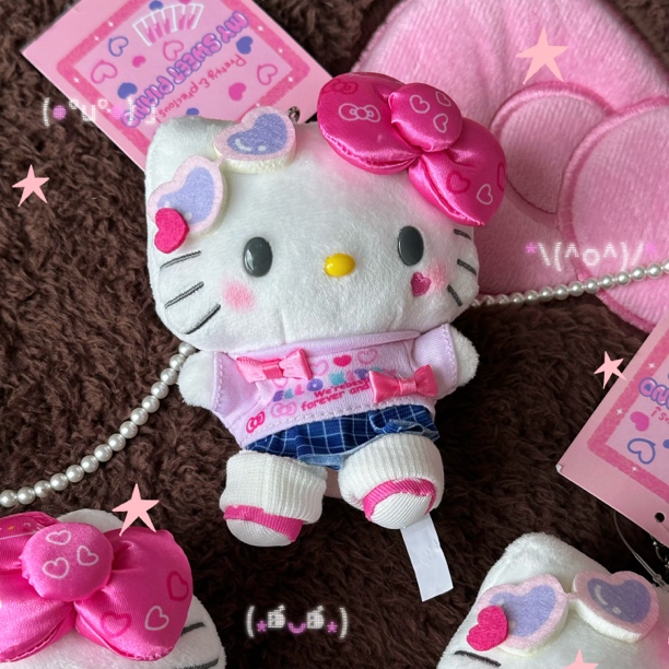 【宝藏库】新款二代平成辣妹闪闪高校kitty挂件