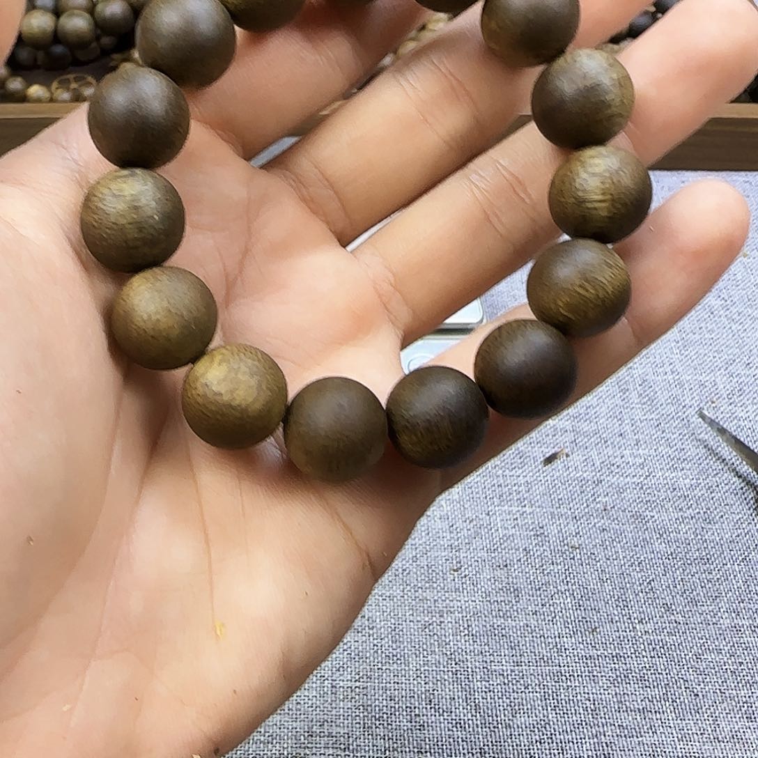 沉香香囊沉香14圆珠白棋沉水浮20克