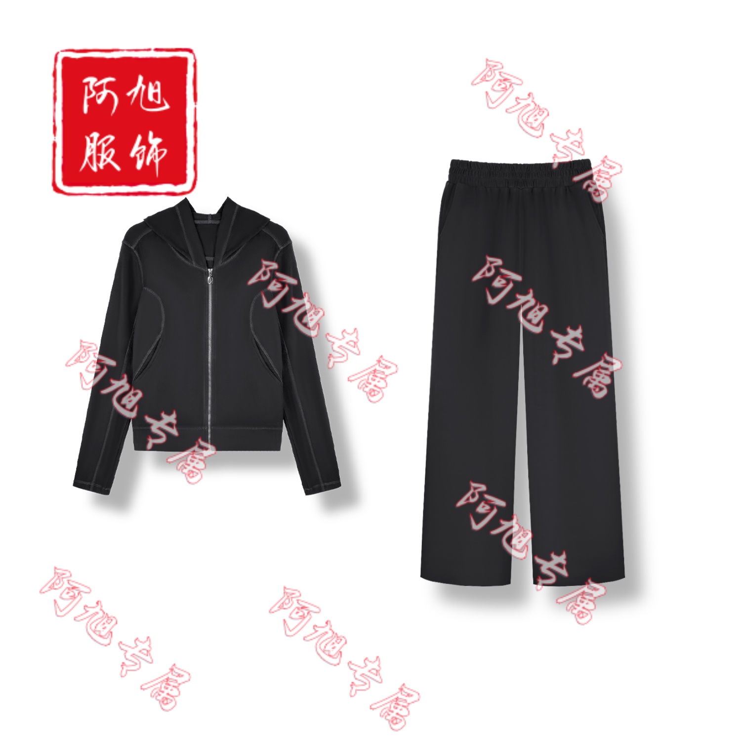 25s羊毛混纺早秋新款时尚灰色休闲套装-1075（5156466）