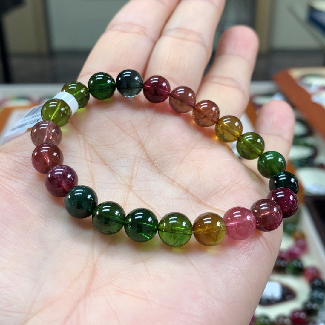 碧玺手链未镶嵌8.4毫米左右